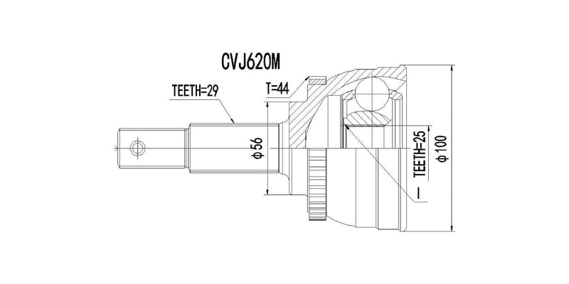 Outer Cv Joint Nissan X-Trail 2.0,2.2Td,2.5 2001-2008 at Modern Auto Parts!