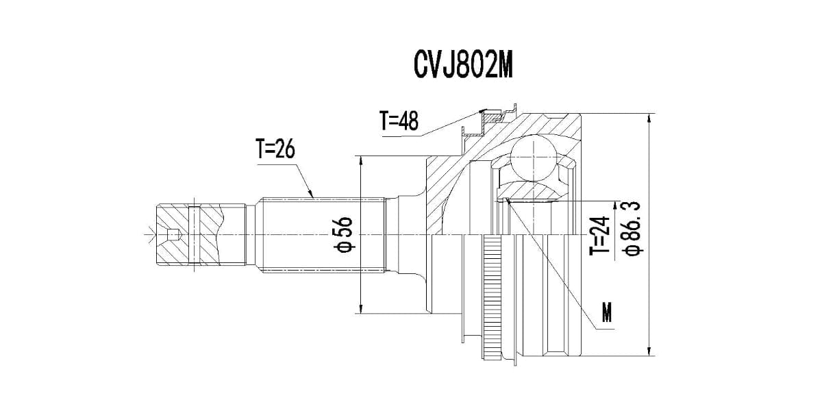 Outer Cv Joint Toyota Allex,Corolla,Rav 4,Runx 1995-2007 at Modern Auto Parts!