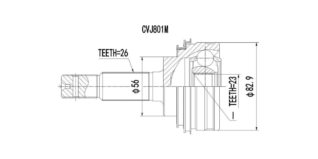Outer Cv Joint Toyota Conquest 1300,1600,180I CVJ801M