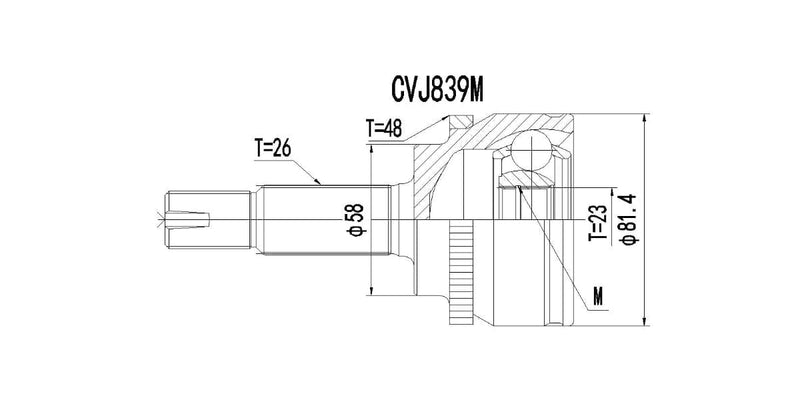 Outer Cv Joint Toyota Corolla,Runx,Tazz 2002-2007 at Modern Auto Parts!