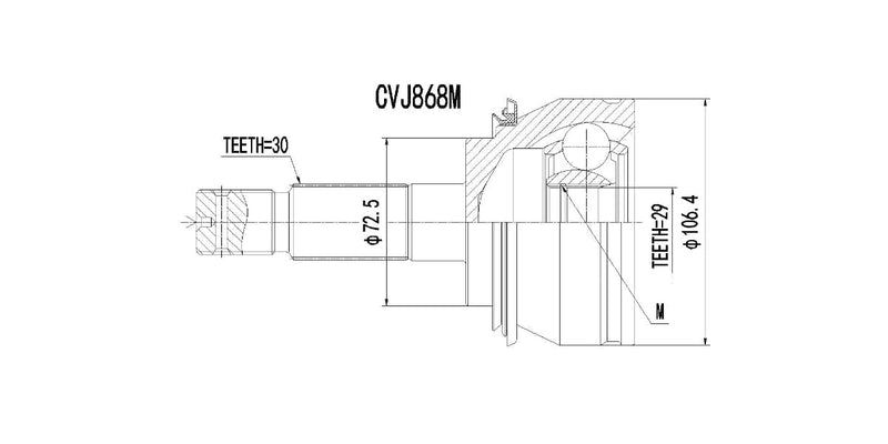 Outer Cv Joint Toyota Hilux 2.5 D-4D 2005-2016 at Modern Auto Parts!
