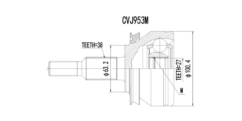 Outer Cv Joint Vw Kombi T5 1.9 Tdi,T5,Transporter 2004-2016 at Modern Auto Parts!