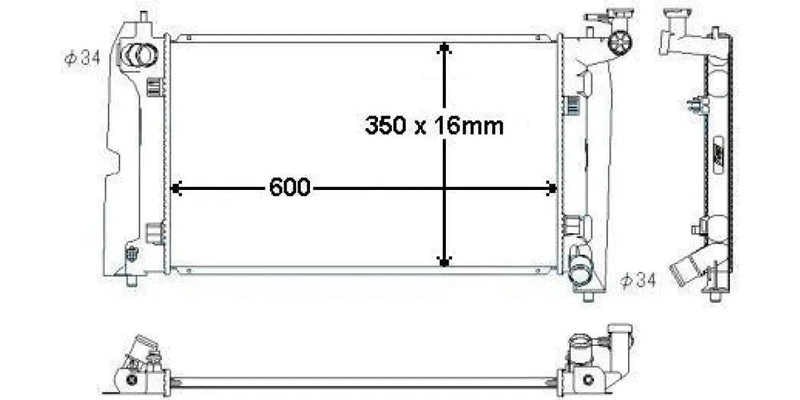 Radiator Aluminium Toyota Verso( Behr-Mahle ) 6002342 ~Modern Auto Parts!