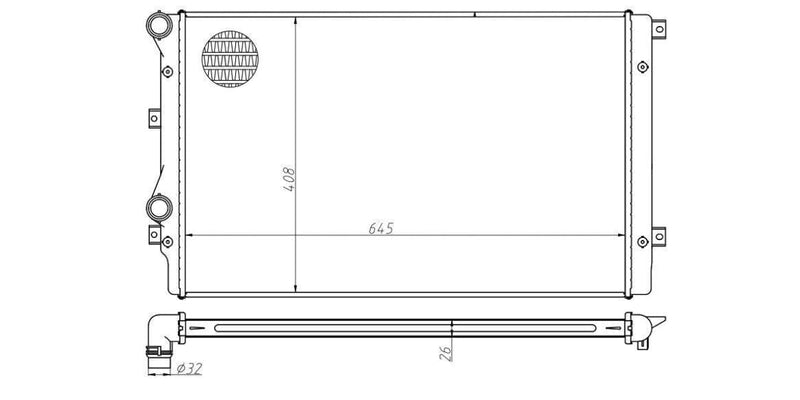Radiator Audi A3,Vw,Passat,Golf 5,6,Jetta 5,6 Cax,Bls,Bxe,Cav,Cnw,Bkc,Bmy,Avq,Bjb 2008-2016> at Modern Auto Parts!