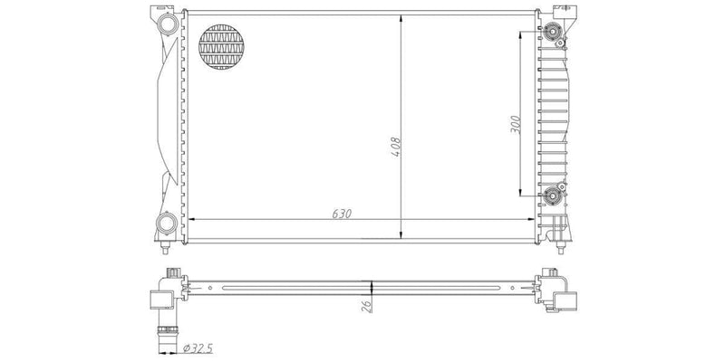 Radiator Audi A4 1.8T,2.0I,2.0Tdi Bfb,Amb,Bex,Alt,Blb,Bna,Bp 2001-2008 at Modern Auto Parts!