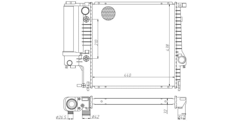 Radiator Bmw 316I,318I [E36] M40,M42,M43,M44 1992-1999 at Modern Auto Parts!