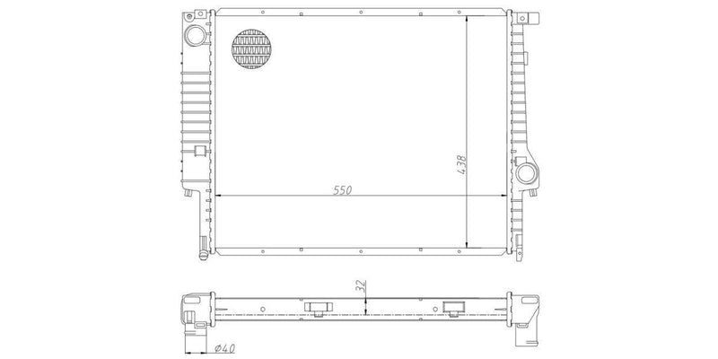 Radiator Bmw 320I,323I,325I,328I,M3 [E36] 530I [E34] 730I [E32] 1992-1998 at Modern Auto Parts!
