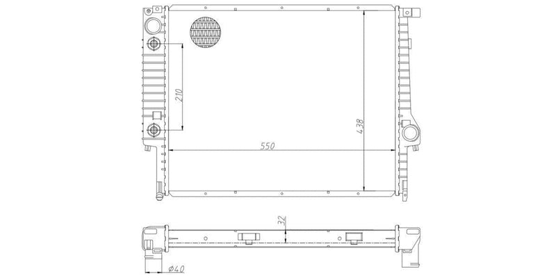 Radiator Bmw 320I,323I,325I [E30] 320I,325I,328I [E36] 1985-2000 M20,M50,M52 at Modern Auto Parts!