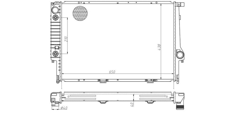 Radiator Bmw 530I [E34] V8,540I [E39],730I,735I,740I,750I[E32] M60,M62,M30,M70 1987-2003 at Modern Auto Parts!
