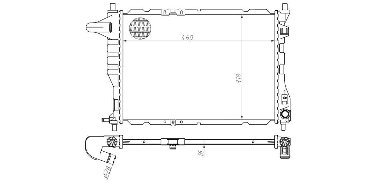 Radiator Chev Spark 800Cc,1.0 F8C,B10S1 2003-2010 at Modern Auto Parts!