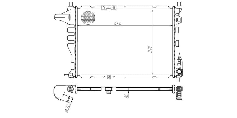 Radiator Chev Spark 800Cc,1.0 F8C,B10S1 2003-2010 at Modern Auto Parts!
