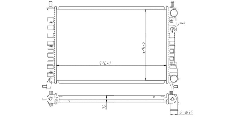 Radiator Fiat Palio 1.2,1.6,Pali 2,Siena,Strada 178B7,178B3,178B5,1788B7 2000-2011 at Modern Auto Parts!