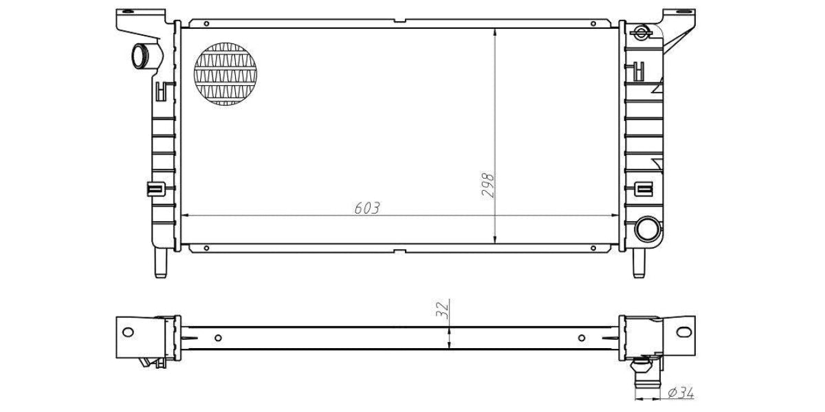 Radiator Ford Bantam 1400,1600,Mazda Rustler 1400,1600 Cvh-Fua,Luc 1986-1994 at Modern Auto Parts!