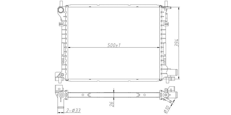 Radiator Ford Fiesta[2] 1.3I,1.6,Ikon 1.3I,1.6I,Bantam Rocam,Endura 2001-2011 at Modern Auto Parts!
