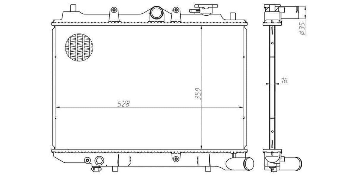 Radiator Ford Laser,Meteor,Mazda 323,Rustler Cvh,B6,B3 1986-2004 at Modern Auto Parts!
