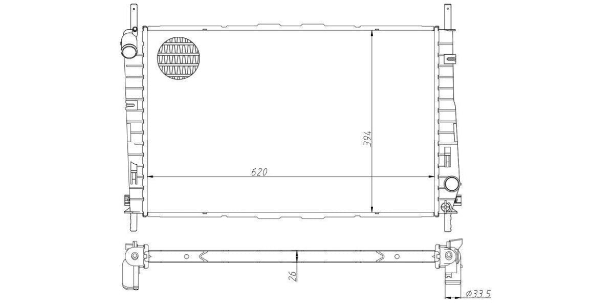 Radiator Ford Mondeo 1.8I Lx,Clx,2,5 Zetec,Duratec 1998-2005 at Modern Auto Parts!