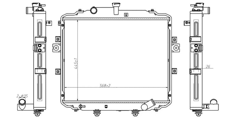 Radiator Hyundai Bakkie 2.6Id2.5Id H100 D4Bb,D4Bf 1997-2011 at Modern Auto Parts!