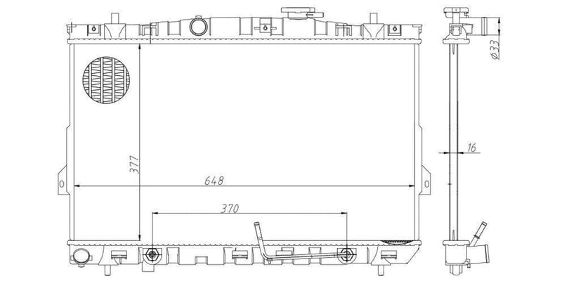 Radiator Hyundai Elantra 1.6 G4Ed 2001-2006 at Modern Auto Parts!