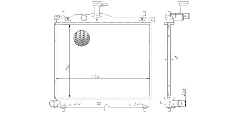 Radiator Hyundai Grand I10,I10 G4La,G4Hg 2009-2011 at Modern Auto Parts!