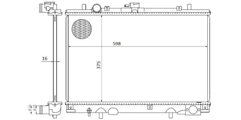 Radiator Mitsubishi Colt 2.0 [Carb],2.4I 4G63,4G64 1998-2008 at Modern Auto Parts!