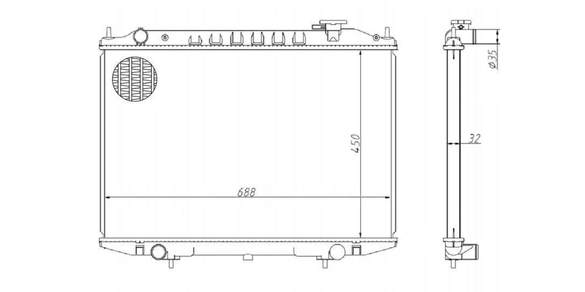 Radiator Nissan Np300 2.5Tdi Yd25Ddti 2009-> at Modern Auto Parts!