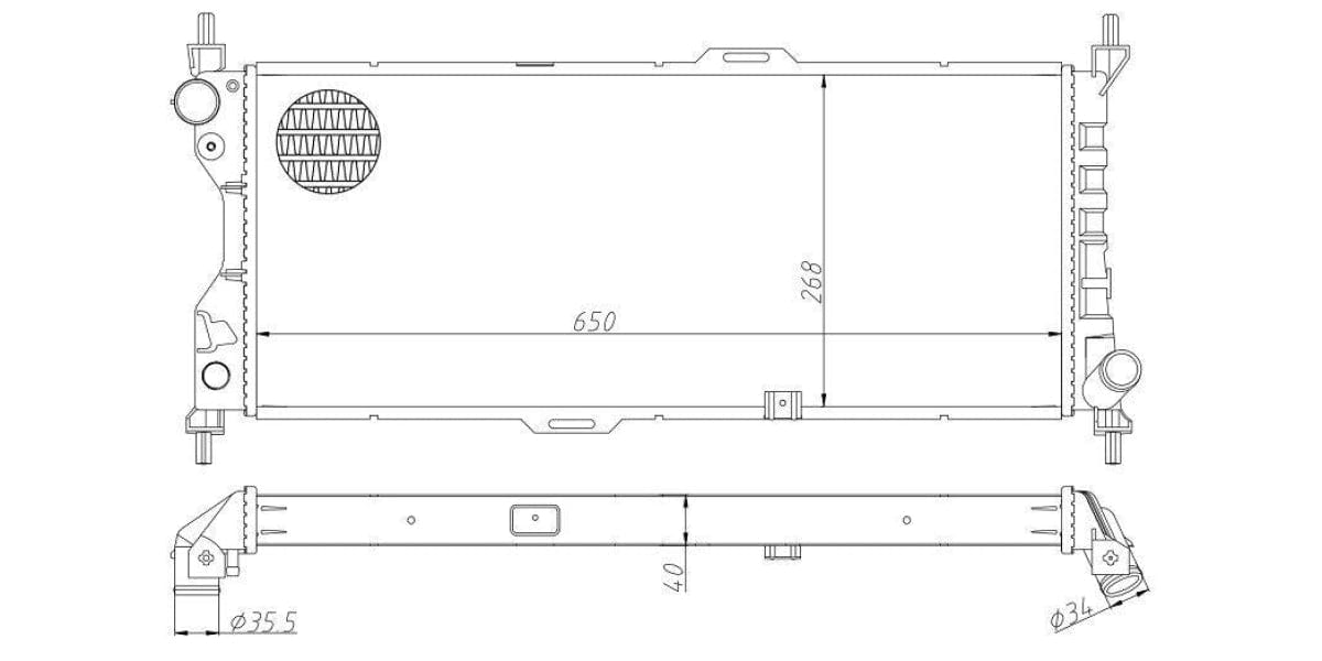 Radiator Opel Corsa 1.7 Dti,170D Ldv 4Ee1,4Ee1T 1998-2004 at Modern Auto Parts!