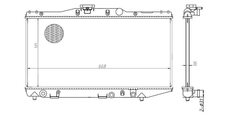 Radiator Toyota Conquest,Corolla 2Al,2E,4Al 1984-1988 at Modern Auto Parts!