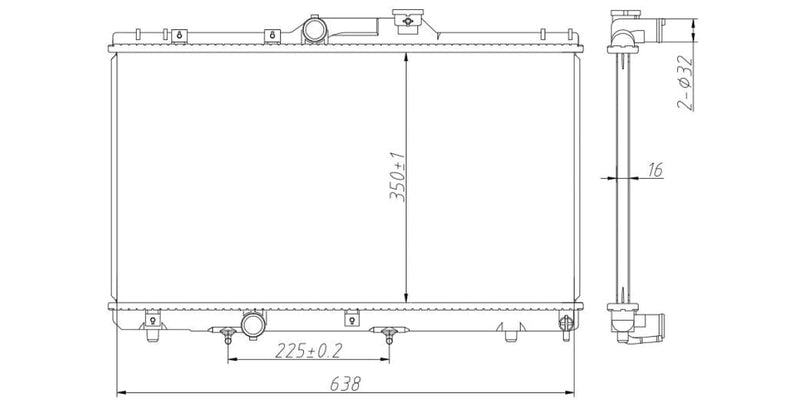 Radiator Toyota Corolla 2E,4Afe,7Afe 1996-2002 at Modern Auto Parts!
