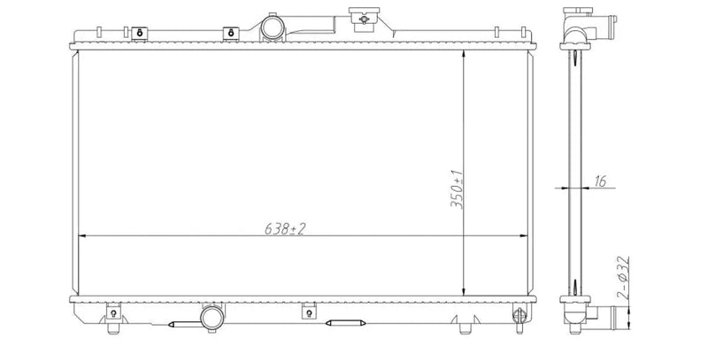 Radiator Toyota Corolla 2E,4Afe,7Afe 1996-2002 at Modern Auto Parts!