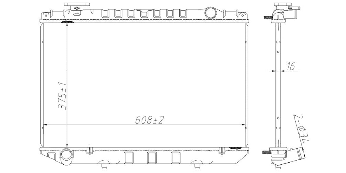 Radiator Toyota Cressida 2.0,2.4 21R,3Y,22R 1986-1992 at Modern Auto Parts!