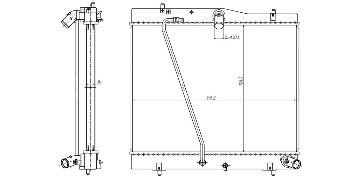 Radiator Toyota Hiace Sesfikile,Quantum 2Kd-Ftv,2Tr-Fe 2004-2019> at Modern Auto Parts!