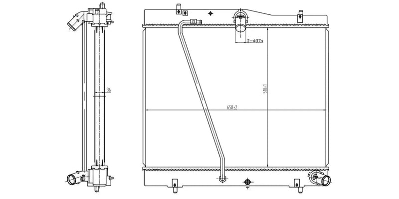 Radiator Toyota Hiace Sesfikile,Quantum 2Kd-Ftv,2Tr-Fe 2004-2019> at Modern Auto Parts!