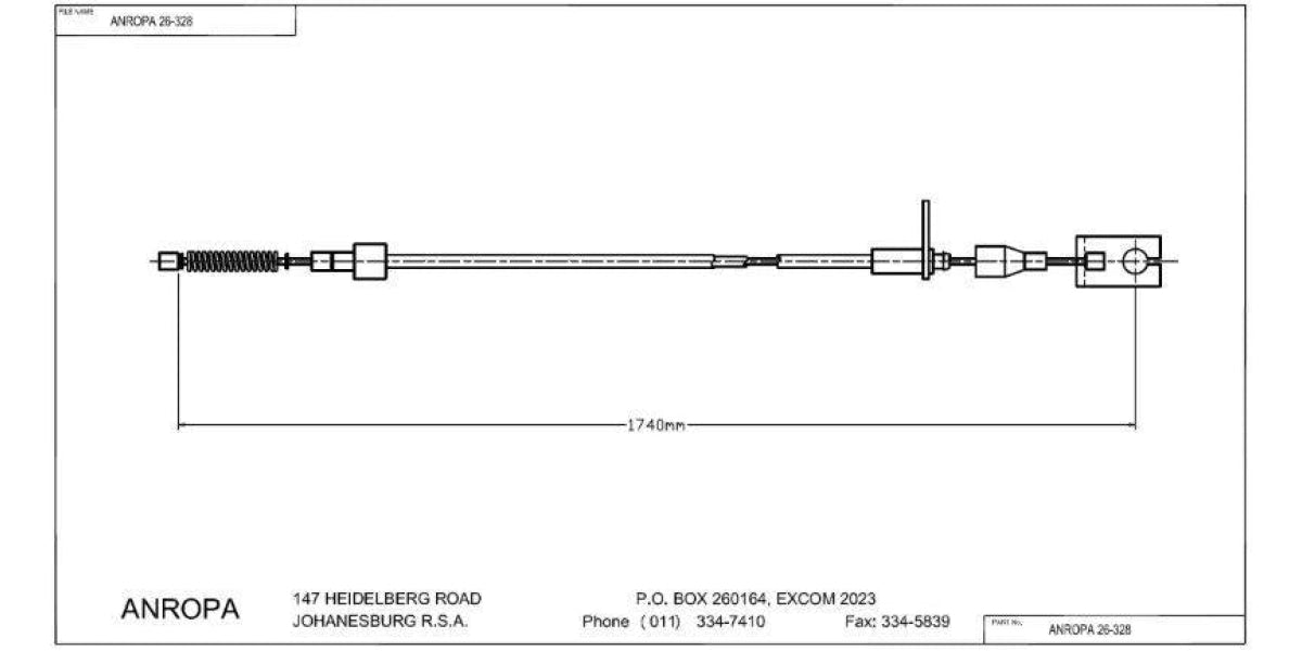 Rear Wheel Cable Nissan 1Tonner Cables