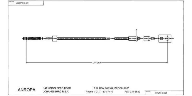 Rear Wheel Cable Nissan 1Tonner Cables