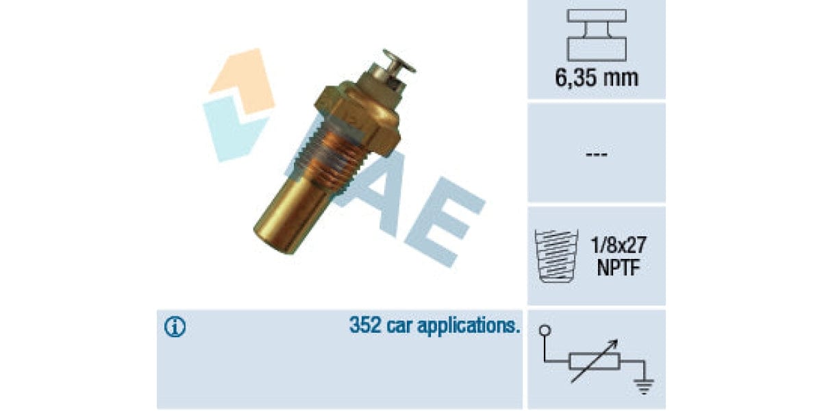 Temperature Switch 1Pin 1/8X27Nptf Chev/opel C18/c20Le 1.3S 1.6Sh 1.8L Z16Zel X18 X20 2.0Seh 20Let)