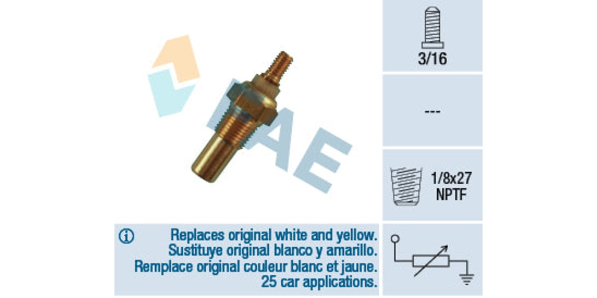 Temperature Switch 1Pin 1/8X27Nptf Ford (Kent Essex Koln) (Fae) (32080) Sensor