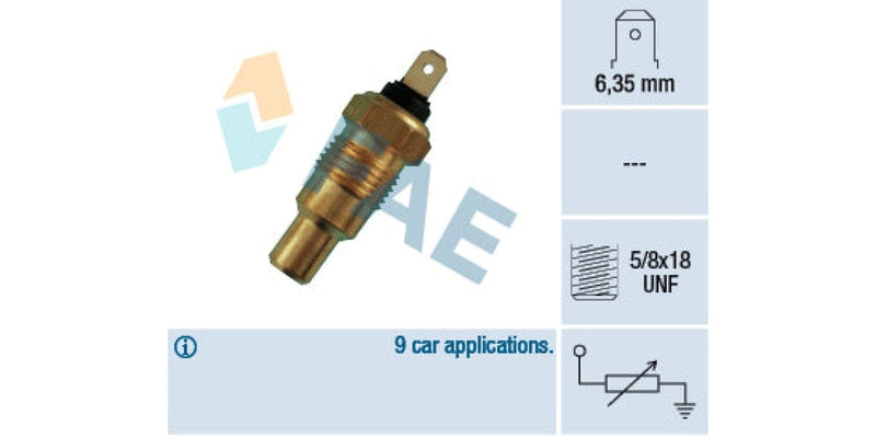 Temperature Switch 1Pin 5/8X18Unf Alfa 155 Ts (Ar67) Fiat Uno 1400 T (146A8) (Fae) (31490) Sensor