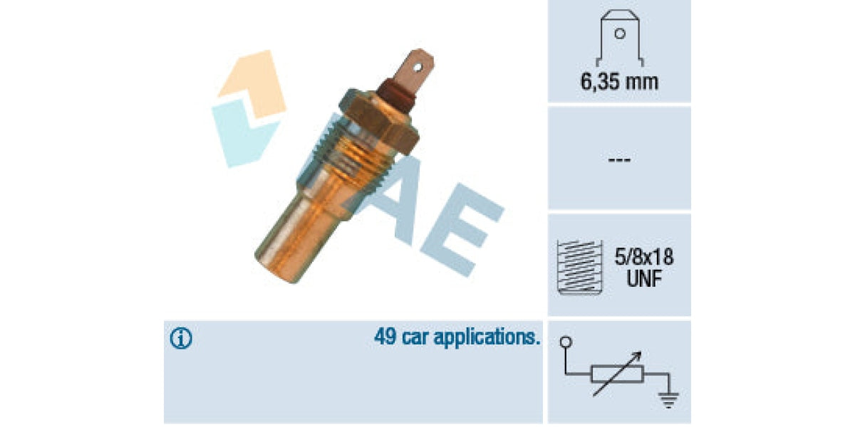 Temperature Switch 1Pin 5/8X18Unf Nissan (Ca18Det E13 L28 Ca20 Sd22 Sd23 Na26 Na20 Z24 Vg30 Z22)