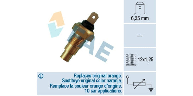 Temperature Switch 1Pin M12X1.25 Nissan Terrano 2.7Tdi (Td27Ti) (Fae) (31520) Sensor
