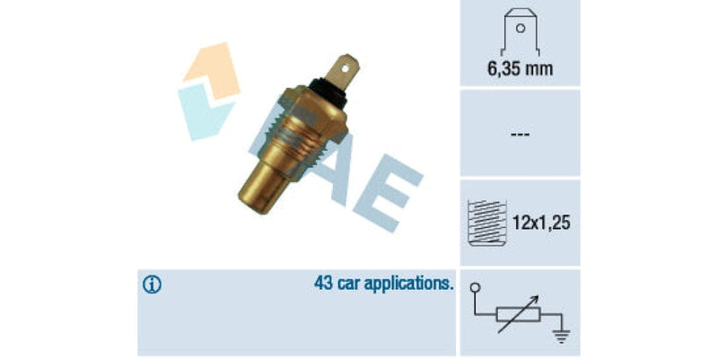 Temperature Switch 1Pin M12X1.25 Nissan (Vq20De Vq30De Qr20De Yd22Eti Qr25De Td27 Yd25Ddti) (Fae)