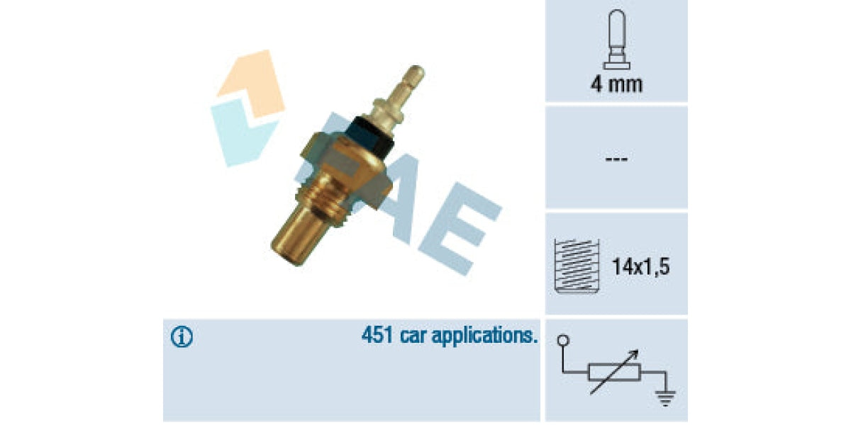 Temperature Switch 1Pin M14X1.5 Mercedes M102 M115 Om615 M111 M180 Om616 M123 M130 Om617) (Fae)