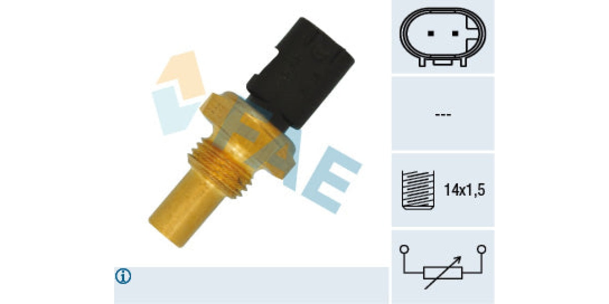 Temperature Switch 2Pin M14X1.5 Mercedes Om640 M111 Om646 Om605 M104 Om642) (Fae) (33035) Sensor