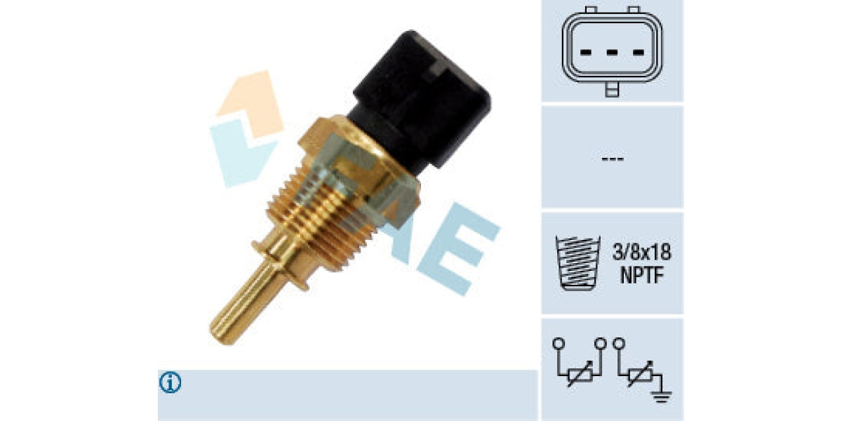 Temperature Switch 3Pin 3/8X18 Hyundai (G4Ea G4Ed G4Hg G6Db F4Fa D4Cb G4La G4Fc G4Fd G6Ba G4Kc)