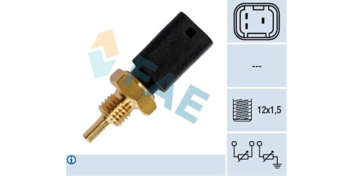 Temperature Switch 3Pin M12X1.5 Nissan Np200 Opel Vivaro Renault (K7M F4R Ej7 D4F K4M F3P K4J) (Fae)