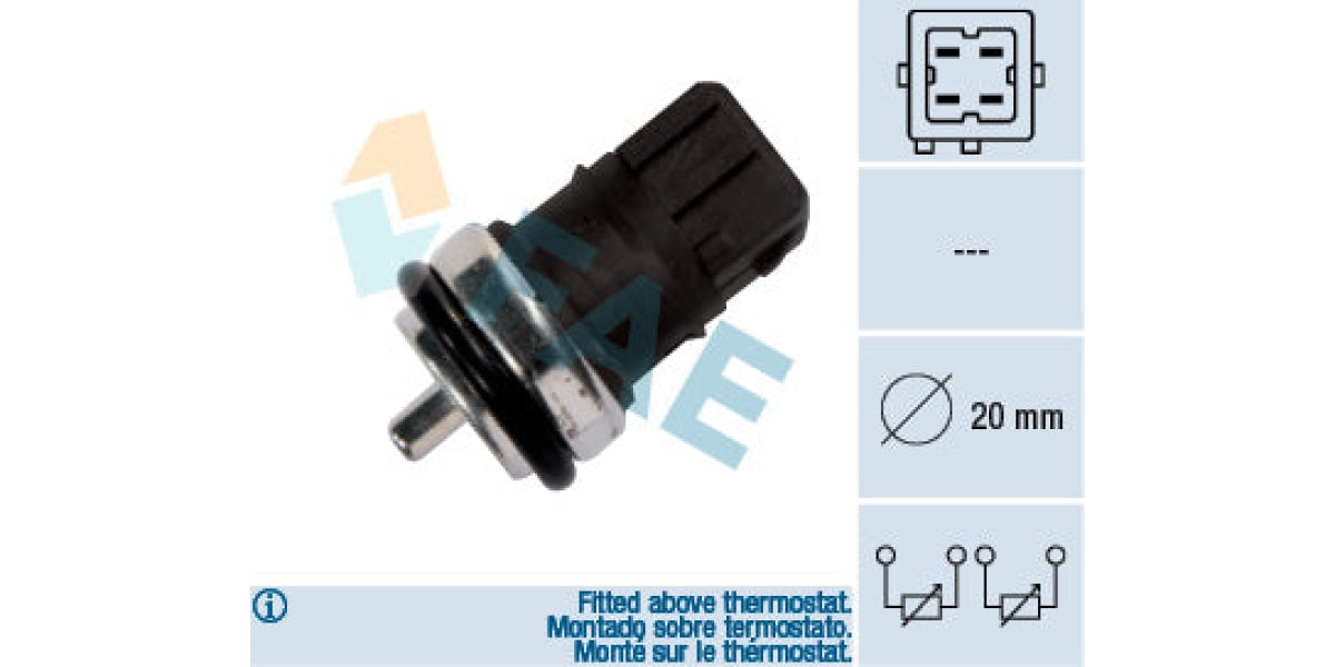 Temperature Switch 4Pin 20Mm D Nissan (K9K F9Q) Renault (F4R K4M K4J) (Fae) (33810) Sensor