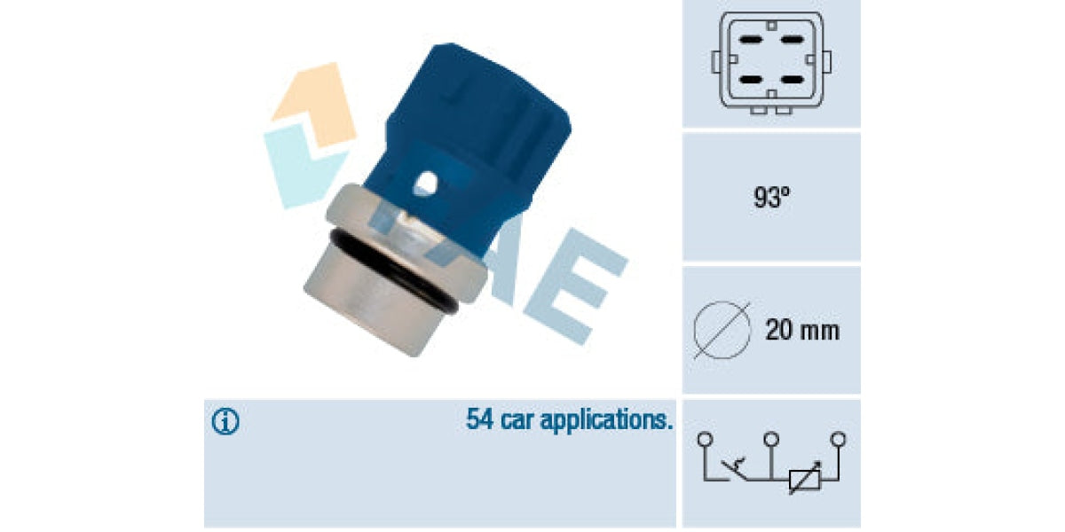 Temperature Switch 4Pin 20Mm D Vw Kombi (Afu Adv Acv) (Fae) (34330) Sensor