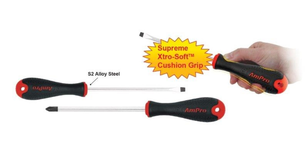 Xtro Soft Pro Phillips Screwdriver #2X100Mm AMPRO T32941 tools at Modern Auto Parts!